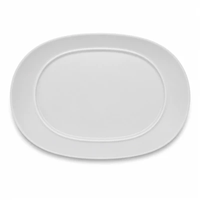 White Melamine Serving Plate